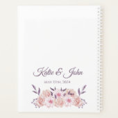 Aquarelle Fleurs roses - Mariage-Planner (Dos)