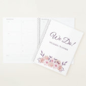 Aquarelle Fleurs roses - Mariage-Planner (Devant avec enveloppe)