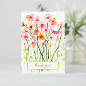 Aquarelle fleurs sauvages délicats. Merci (Debout devant)