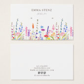 Aquarelle Fleurs Sauvages Porte-Boucles Carte d'af (Devant & derrière)