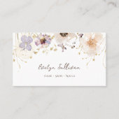 Aquarelle fleurs séchées carte de visite (Devant)