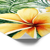 Aquarelle Fleurs tropicales Affiche de bienvenue M (Coin)
