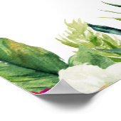 Aquarelle Fleurs tropicales Affiche de bienvenue M (Coin)