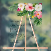 Aquarelle Fleurs tropicales Baby shower d'été (Neutre)