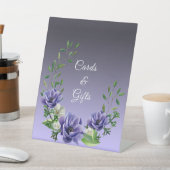 Aquarelle Fleurs violettes Signes Tabletop (In SItu)