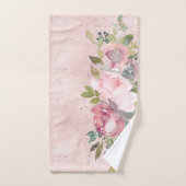 Aquarelle Flexibles sur rose dénudé (Serviette à main)