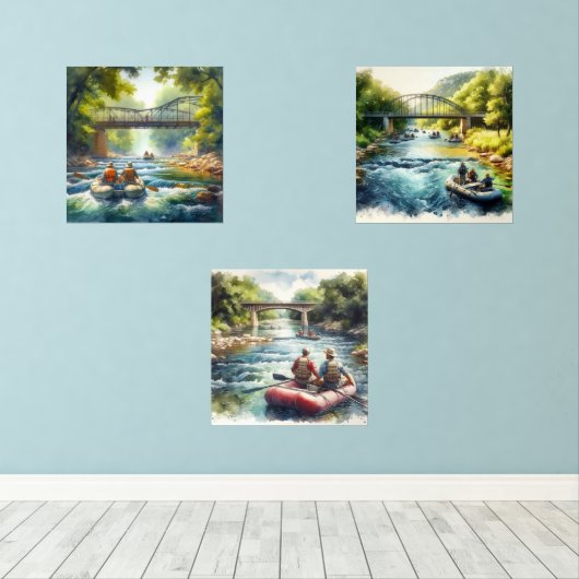 Aquarelle Float Trip / Rafting Print Set (Parquet)