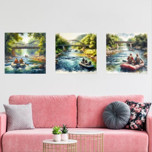 Aquarelle Float Trip / Rafting Print Set (Salon)