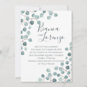 Aquarelle Flora Eucalyptus Invitation (Devant)