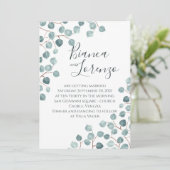 Aquarelle Flora Eucalyptus Invitation (Debout devant)