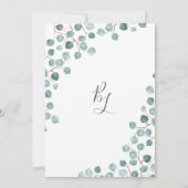 Aquarelle Flora Eucalyptus Invitation (Dos)