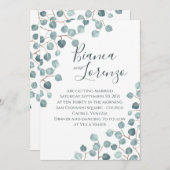 Aquarelle Flora Eucalyptus Invitation (Devant / Derrière)