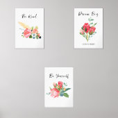 Aquarelle Floral Affirmation positive Texte person (Recto)