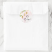 Aquarelle Floral Aïd Moubarak Sticker (Sac)