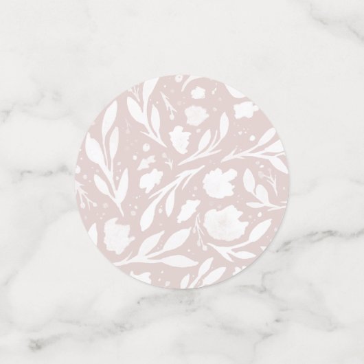 Aquarelle Floral Ampersand Mariage Table Confetti (Petit recto)