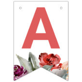 Aquarelle Floral Baby In Bloom Bunting drapeaux (Troisième drapeau)