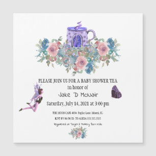 Aquarelle Floral Baby Tea Party Invitation