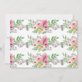 Aquarelle Floral Baby Tea Party Invitation (Dos)