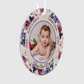 Aquarelle Floral Baby's First Christmas Photo (devant)