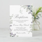 Aquarelle Floral Baptism Invitation (Debout devant)