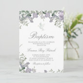 Aquarelle Floral Baptism Invitation (Debout devant)