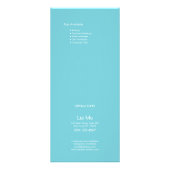 Aquarelle Floral Beauté Prix Menu Service (Dos)