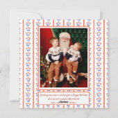 Aquarelle Floral Block Imprimer Photo Carte de Noë (Dos)