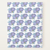 Aquarelle Floral Blue Gold Motif hebdomadaire (Dos)
