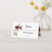 Aquarelle Floral Boho Chic cartes de table mariage (Dos)