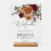 Aquarelle Floral Boho Fête des mariées d'automne B (Recto)