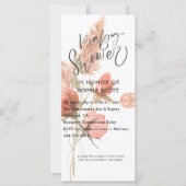 Aquarelle Floral Boho Girl Baby shower Invitation (Devant)