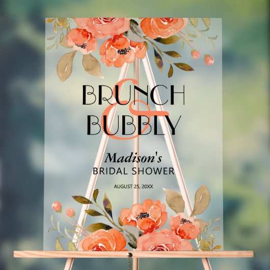 Aquarelle Floral Brunch & Fête des mariées Bubbly (Neutre)