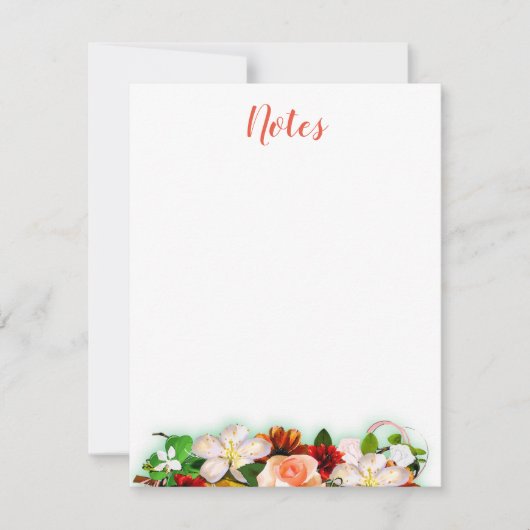 Aquarelle Floral Calligraphié Modèle de script (Devant)