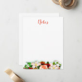 Aquarelle Floral Calligraphié Modèle de script (Devant/Arrière en situation)