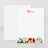 Aquarelle Floral Calligraphié Modèle de script (Devant / Derrière)