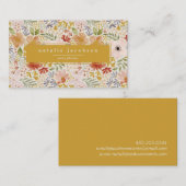 Aquarelle Floral Carte de visite (Devant / Derrière)