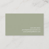 Aquarelle Floral Carte de visite (Dos)