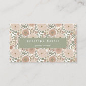 Aquarelle Floral Carte de visite (Devant)