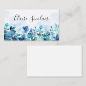 Aquarelle Floral Carte de visite (Devant / Derrière)