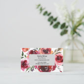 Aquarelle Floral Carte de visite personnalisé (Debout devant)