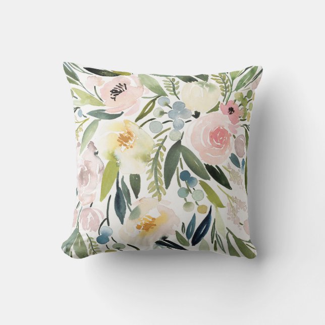 Aquarelle Floral Coussin (Recto)