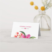 Aquarelle Floral Design Mariage Table Place Cartes (Dos)