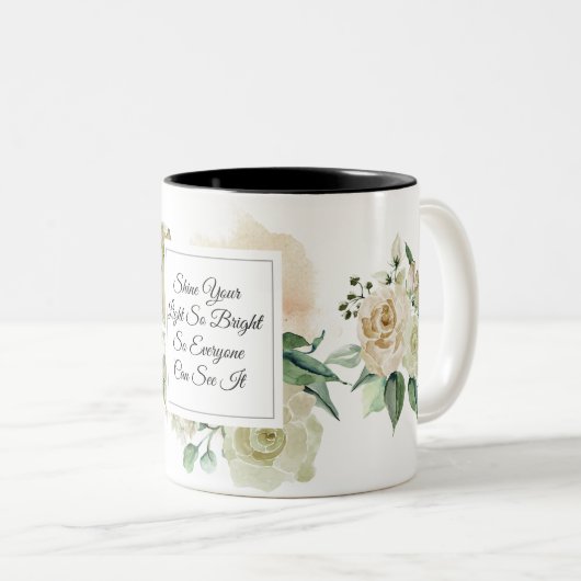 Aquarelle Floral Designer Mug (Devant droit)