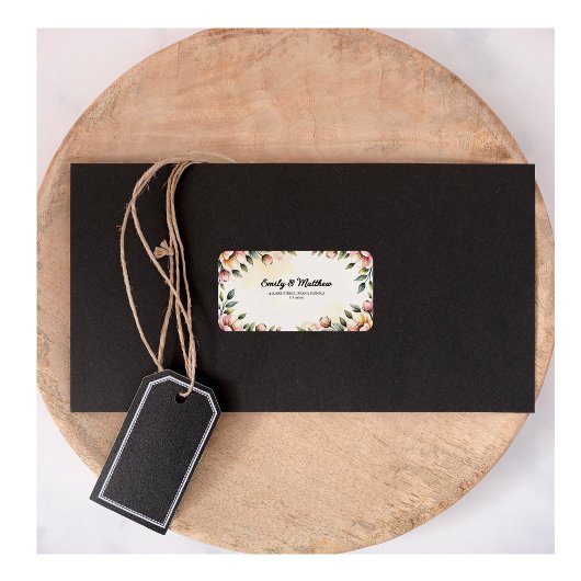 Aquarelle Floral Designer Retourner les étiquettes