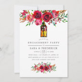 Aquarelle Floral Engagement Party Invitation (Devant)