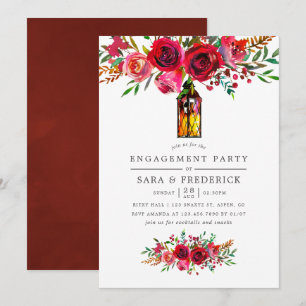 Aquarelle Floral Engagement Party Invitation