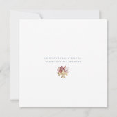 Aquarelle Floral et Baby shower d'or Invitation (Dos)