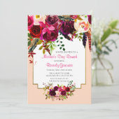 Aquarelle Floral Fête des Mères Brunch Invitation (Debout devant)