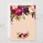 Aquarelle Floral Fête des Mères Brunch Invitation (Dos)