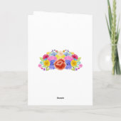 Aquarelle Floral Fiesta Carte de remerciements pho (Dos)